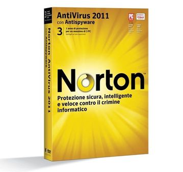 Scatola confezione Norton Antivirus 2011