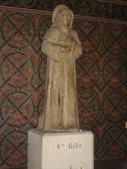 Statue of Sainte Rita in the church Saint-Ambroise in Paris 11e arrond