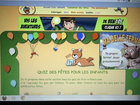 quizz des fêtes pour enfants