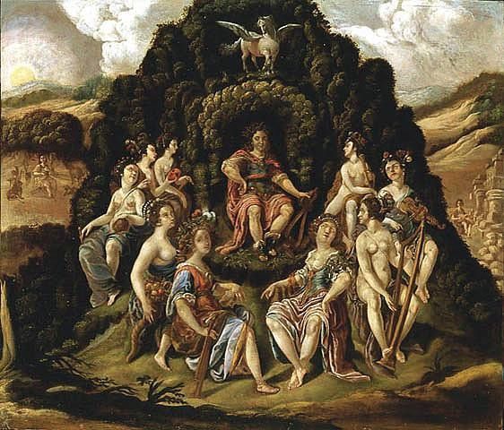Apollon et les Muses sur le Mont Parnasse