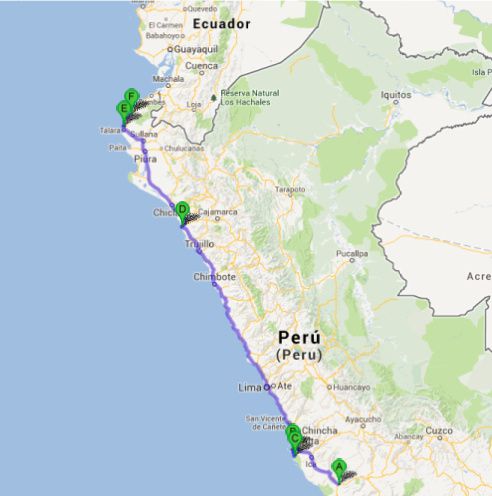 Map Peru'spots
