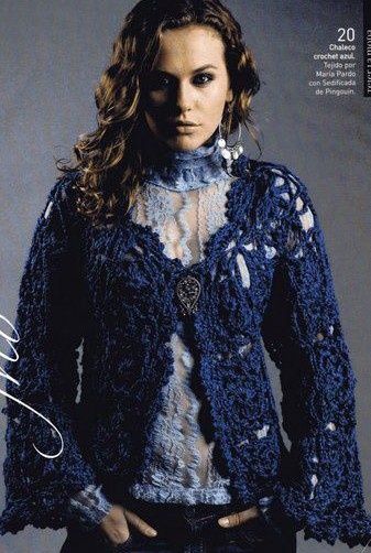 gilet bleu.