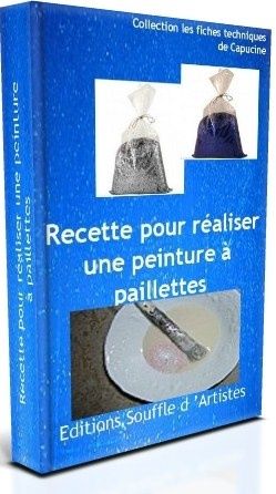 mélange paillette et peinture